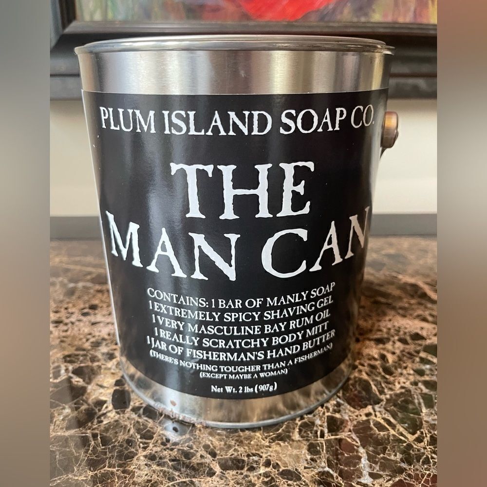 Plum Island Soap Co “The Man Can” Gift Set NEW Men’s Grooming Kit Paint Can